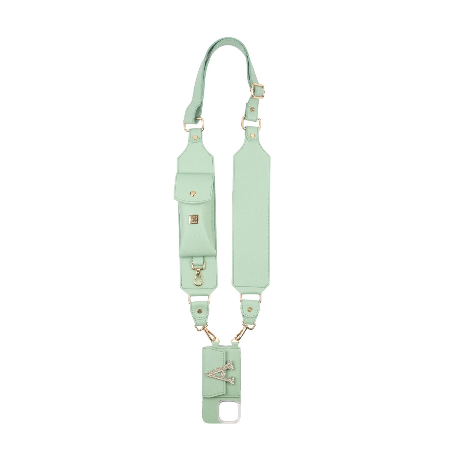 Personalized Mint Blue SlingShot Utility Belt with Phone Case