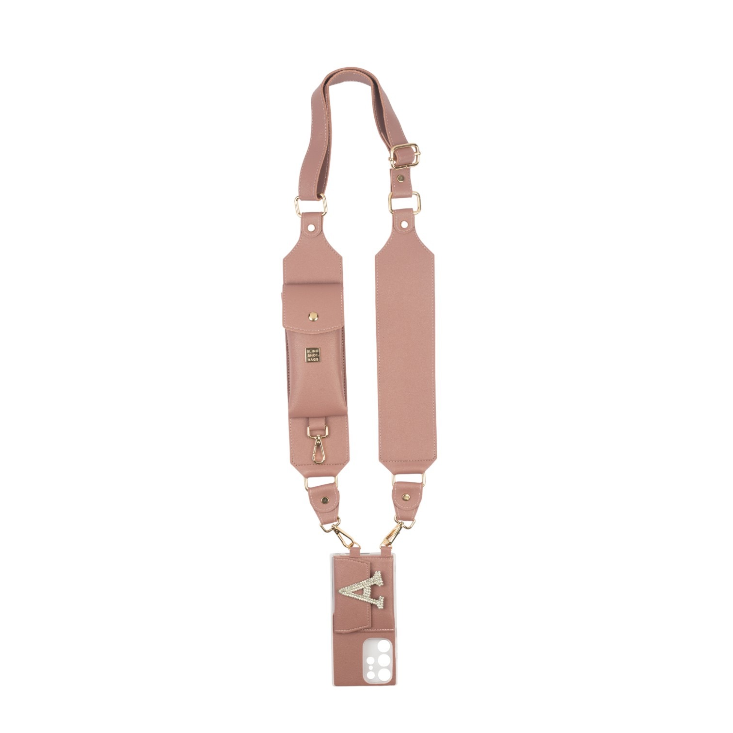 Personalized Dusty Rose SlingShot Utility Belt with Phone Case