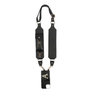 Personalized JET BLACK SLINGSHOT BIG UTILITY BELT WITH PHONE CASE