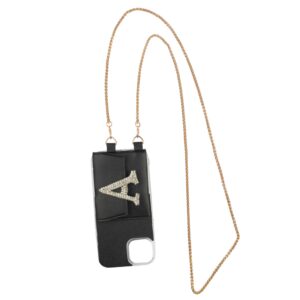 Personalized JET BALCK SLINGSHOT GOLDEN SLING CHAIN WITH PHONE CASE