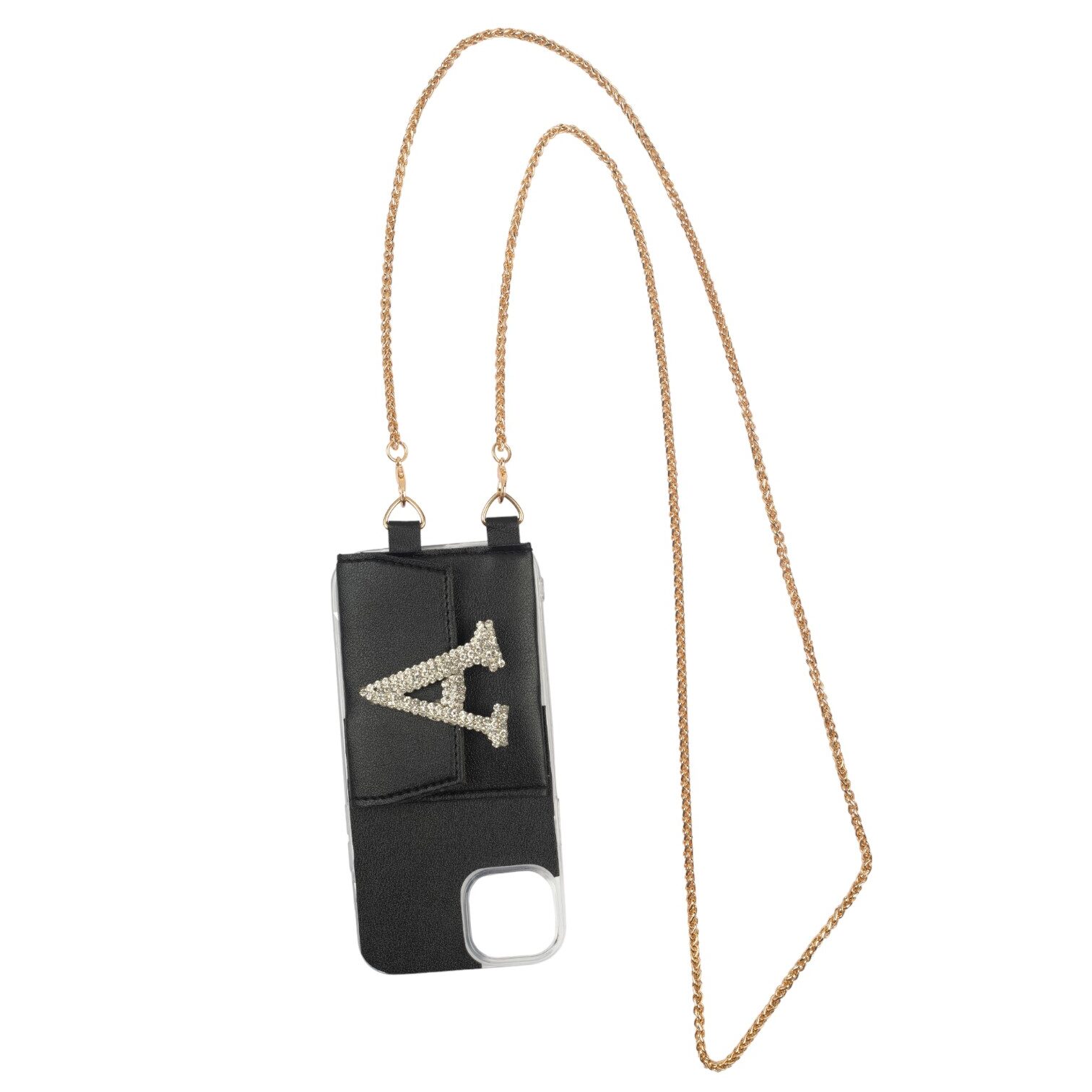Personalized Jet Black SlingShot Chain Belt with Phone Case