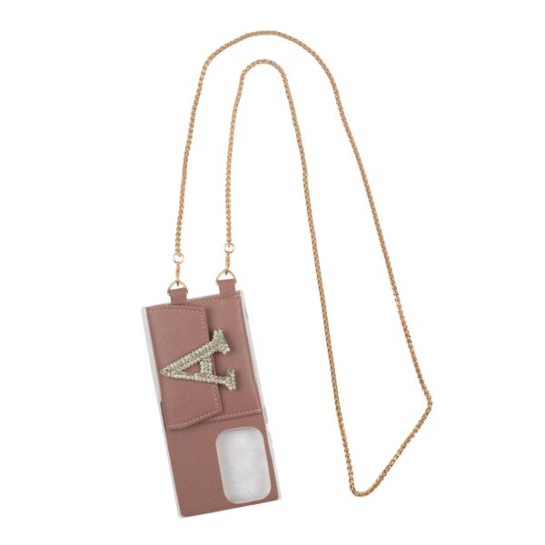Personalized Dusty Rose SlingShot Chain Belt with Phone Case