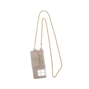 Personalized MISTY LAVENDER SLINGSHOT GOLDEN SLING CHAIN WITH PHONE CASE