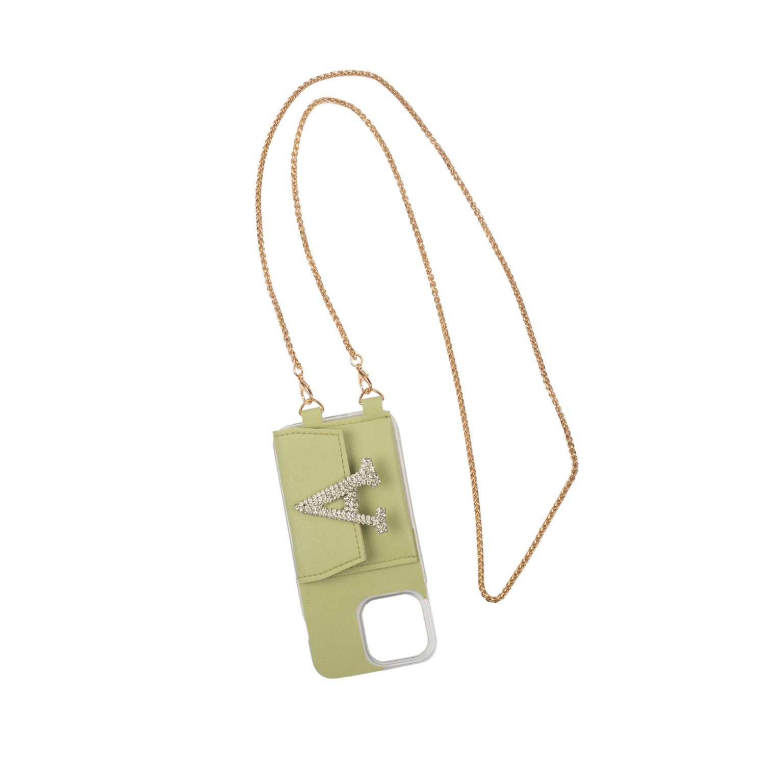 Personalized Pastel Green SlingShot Chain Belt with Phone Case