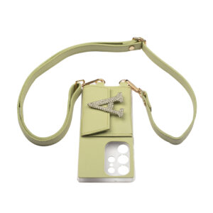 Personalized PASTEL GREEN SLINGSHOT SLIM BELT WITH PHONE CASE