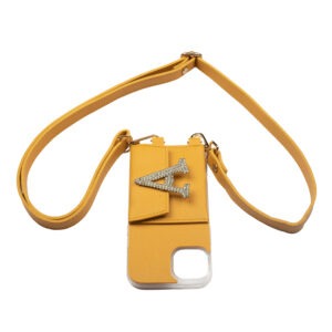 Personalized MUSTARD SLINGSHOT SLIM BELT WITH PHONE CASE