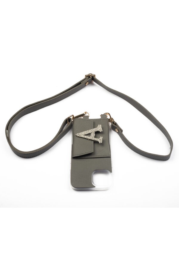 Personalized Pigeon Grey SlingShot Slim Belt with Phone Case