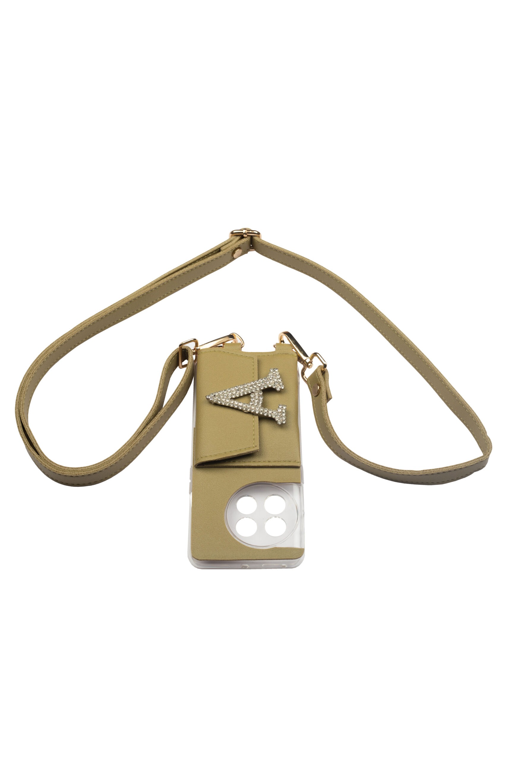 Personalized Muted Olive SlingShot Slim Belt with Phone Case
