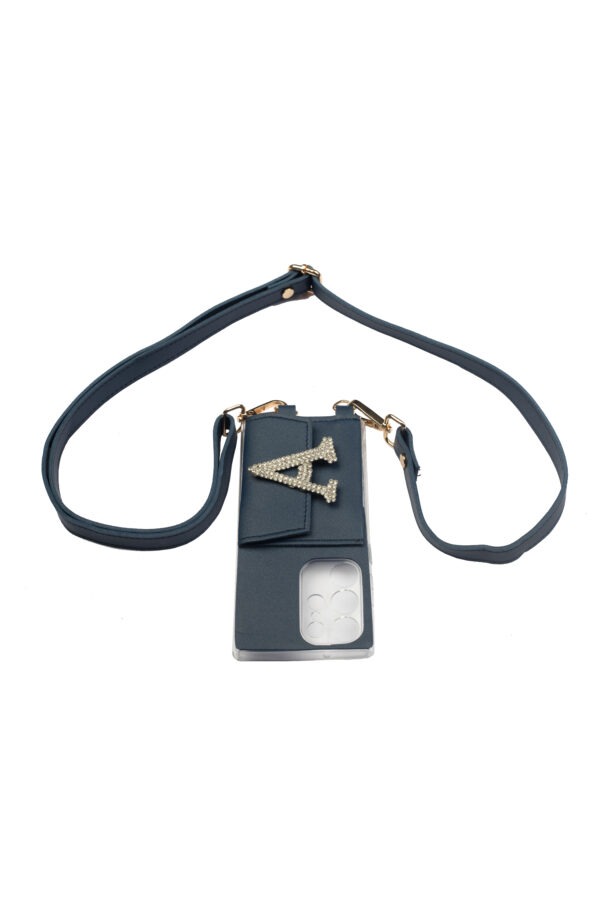 Personalized Deep Indigo SlingShot Slim Belt with Phone Case