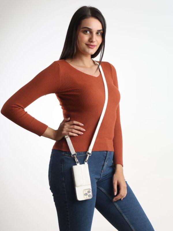 SNOW WHITE slim belt