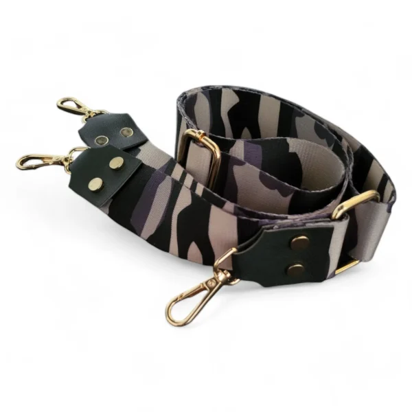 JET BLACK MILITARY PRINTED SLINGSHOT CANVAS BELT - Image 4