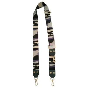 JET BLACK MILITARY PRINTED SLINGSHOT CANVAS BELT