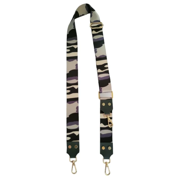 JET BLACK MILITARY PRINTED SLINGSHOT CANVAS BELT