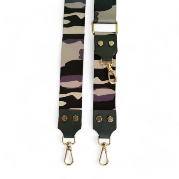 JET BLACK MILITARY PRINTED SLINGSHOT CANVAS BELT - Image 3