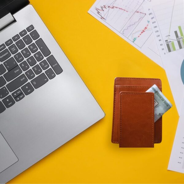 Front Pocket Wallet with Magnetic Money Clip Minimalist RFID Genuine Leather Wallets for Men Slim Credit Card Card Holder | 7 Card Slots (one size, Brown colour) - Image 5