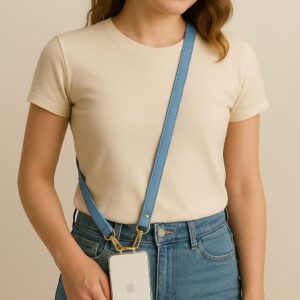 Pastel Blue Quicksnap Lanyard Slim Belt