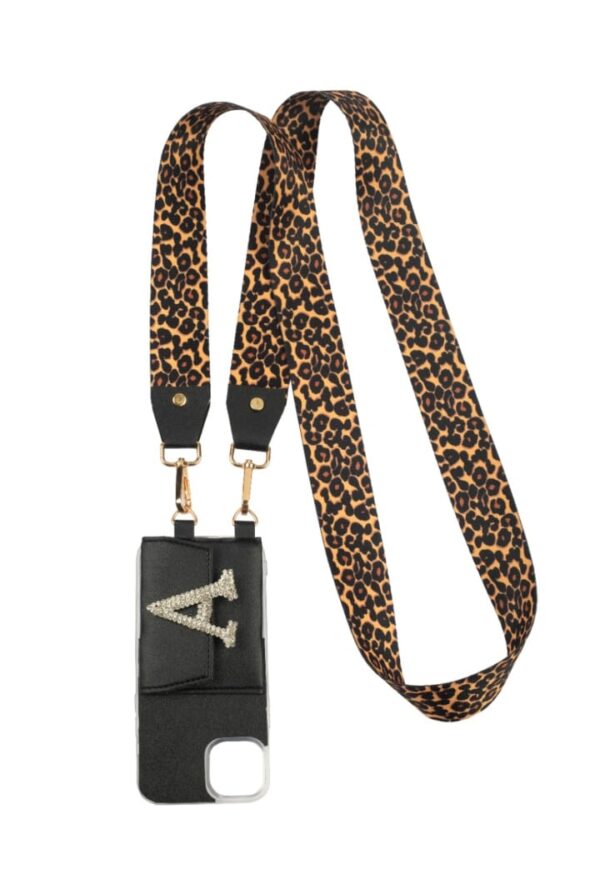 Personalized CHEETAH PRINTED SLINGSHOT CANVAS BELT WITH PHONE CASE